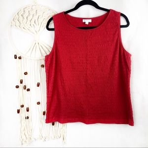 Charter Club Sleeveless Stretchy Tank Red/Orange